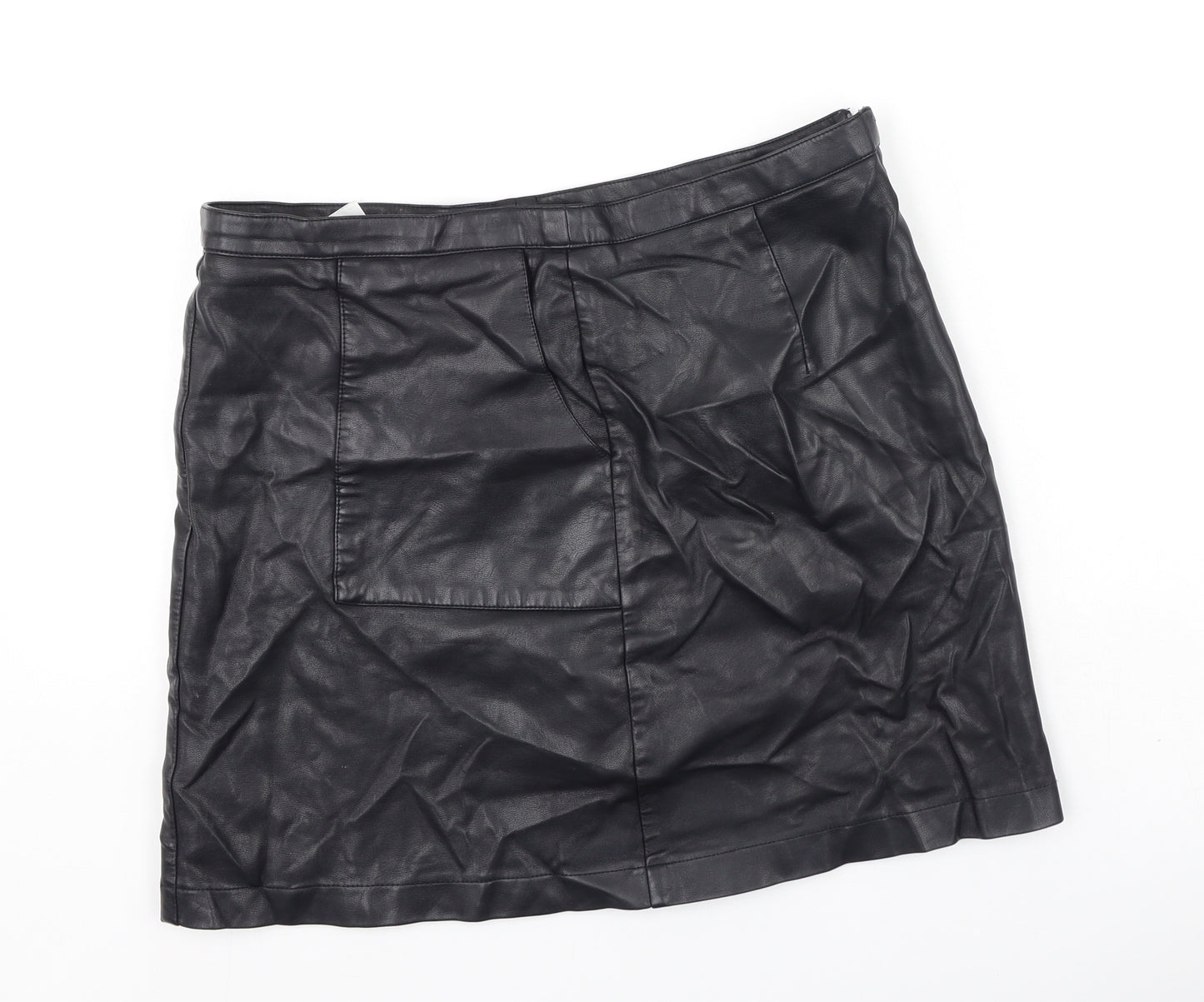 NEXT Womens Black  Viscose Mini Skirt Size 10