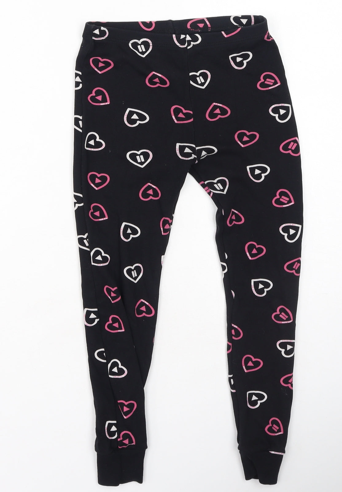 George  Girls Black  Cotton Jegging Trousers Size 7-8 Years  Regular