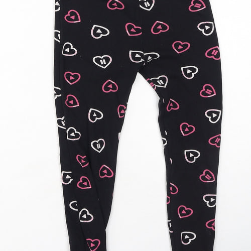 George  Girls Black  Cotton Jegging Trousers Size 7-8 Years  Regular