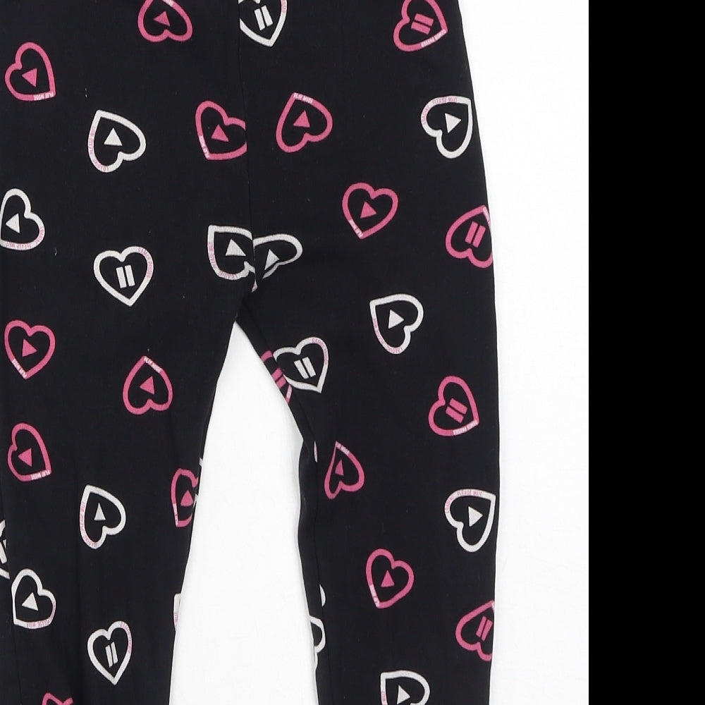 George  Girls Black  Cotton Jegging Trousers Size 7-8 Years  Regular