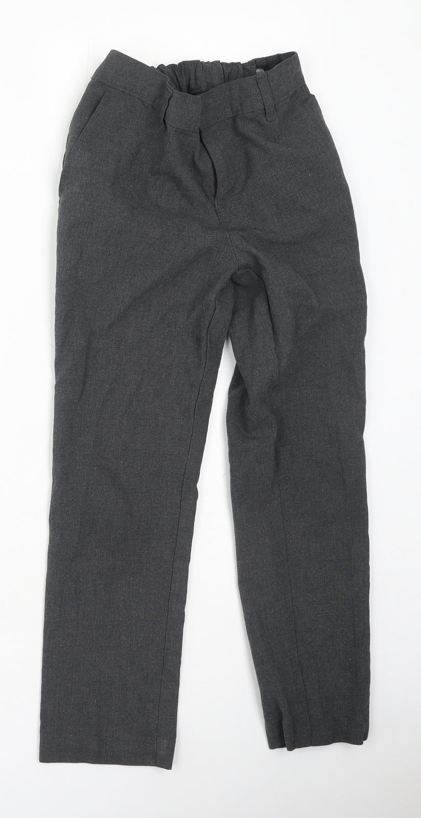Marks and Spencer Boys Grey  Polyester Dress Pants Trousers Size 8-9 Years  Regular