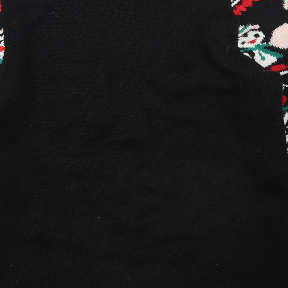 New Look Womens Multicoloured Round Neck  Acrylic Pullover Jumper Size S
