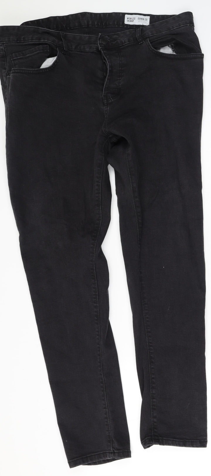 Denim & Co. Womens Grey Cotton Skinny Jeans Size 38 L32 in Regular