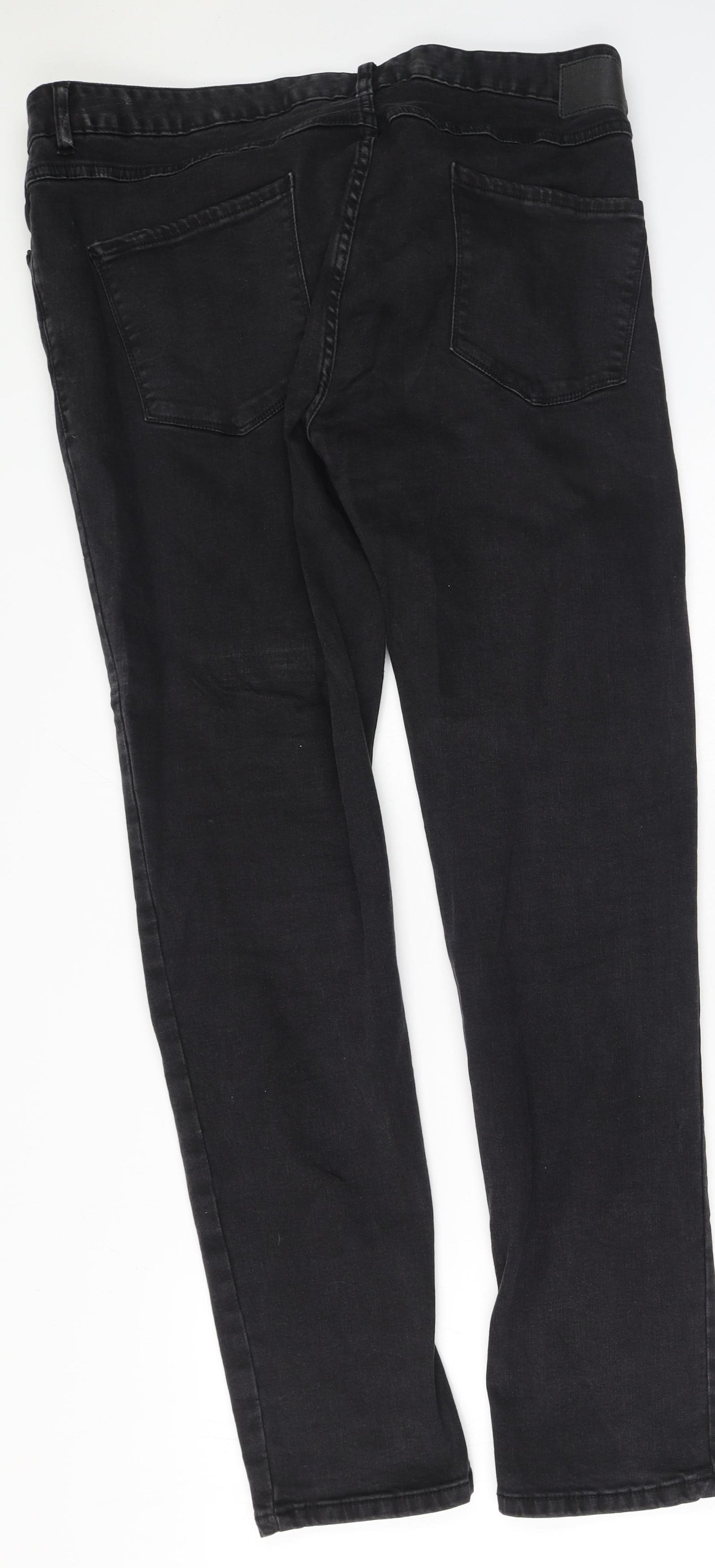 Denim & Co. Womens Grey  Cotton Skinny Jeans Size 38 L32 in Regular