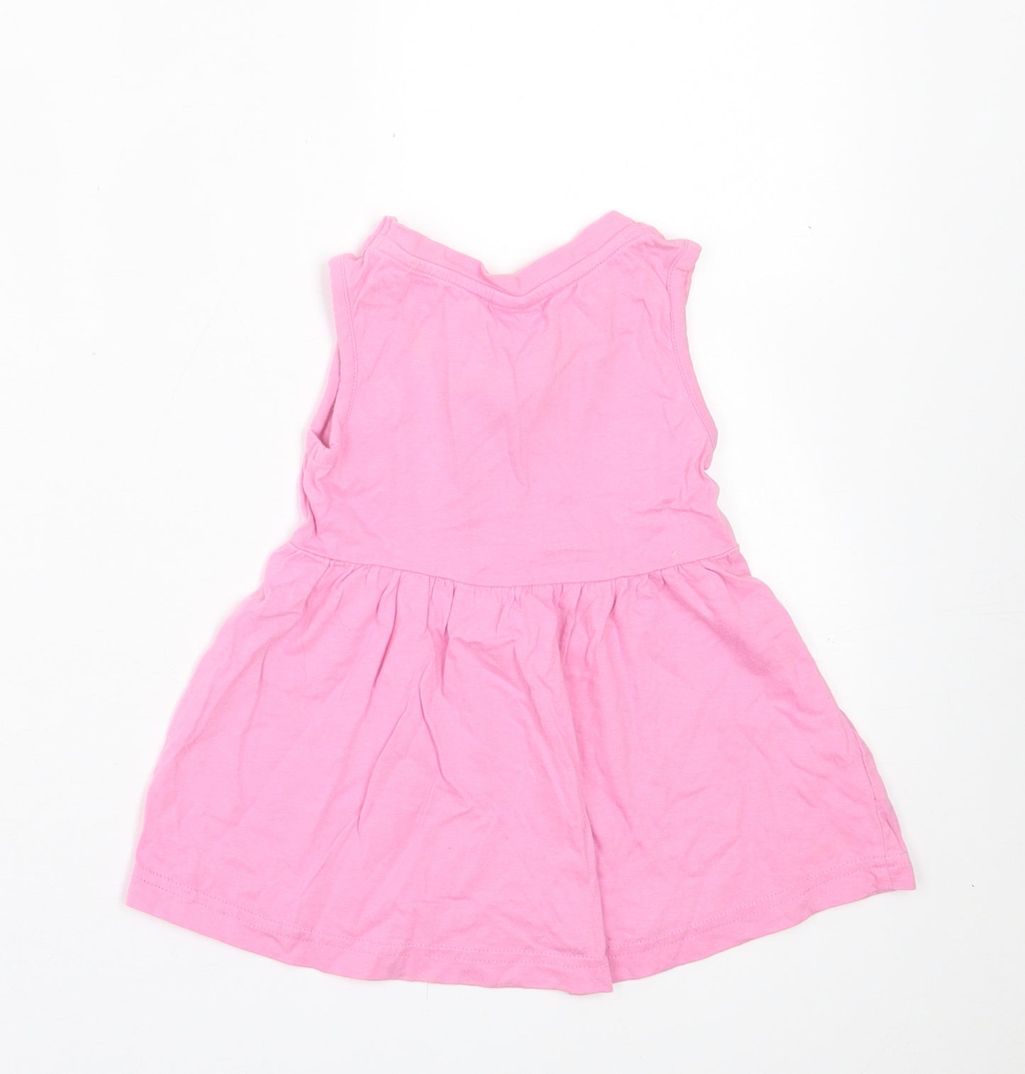 Preworn Girls Pink  Cotton A-Line  Size 2 Years  Crew Neck Pullover