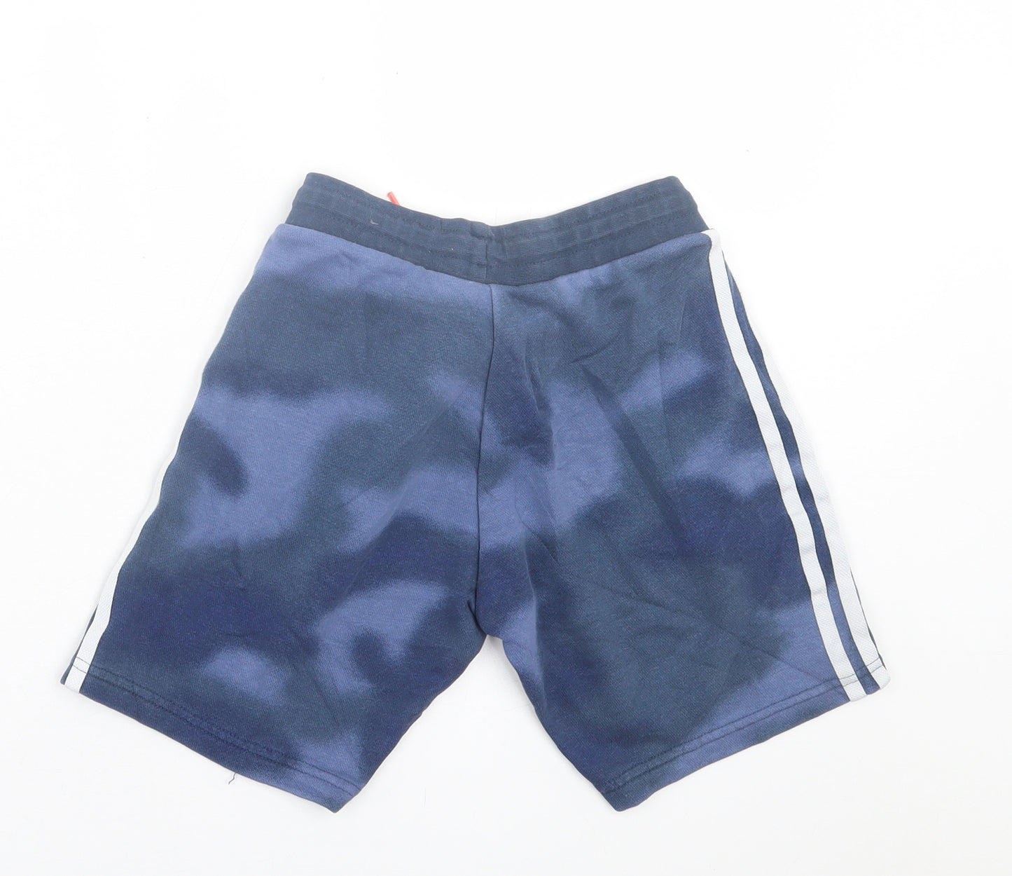 adidas Boys Blue  Cotton Sweat Shorts Size 7-8 Years  Regular Tie
