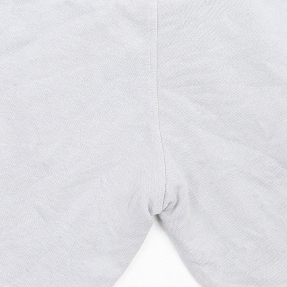 adidas Boys Grey  Cotton Sweat Shorts Size 7-8 Years  Regular Tie