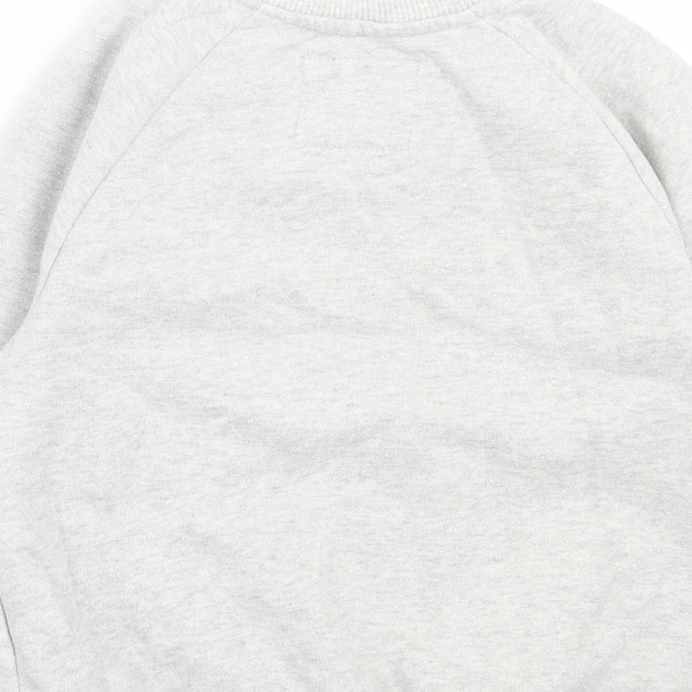 pnext Girls Grey  Cotton Pullover Sweatshirt Size 3-4 Years  Pullover