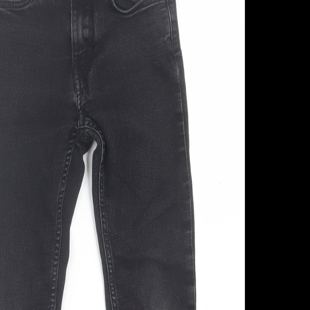 H&M Boys Black  Cotton Skinny Jeans Size 6-7 Years  Regular Button