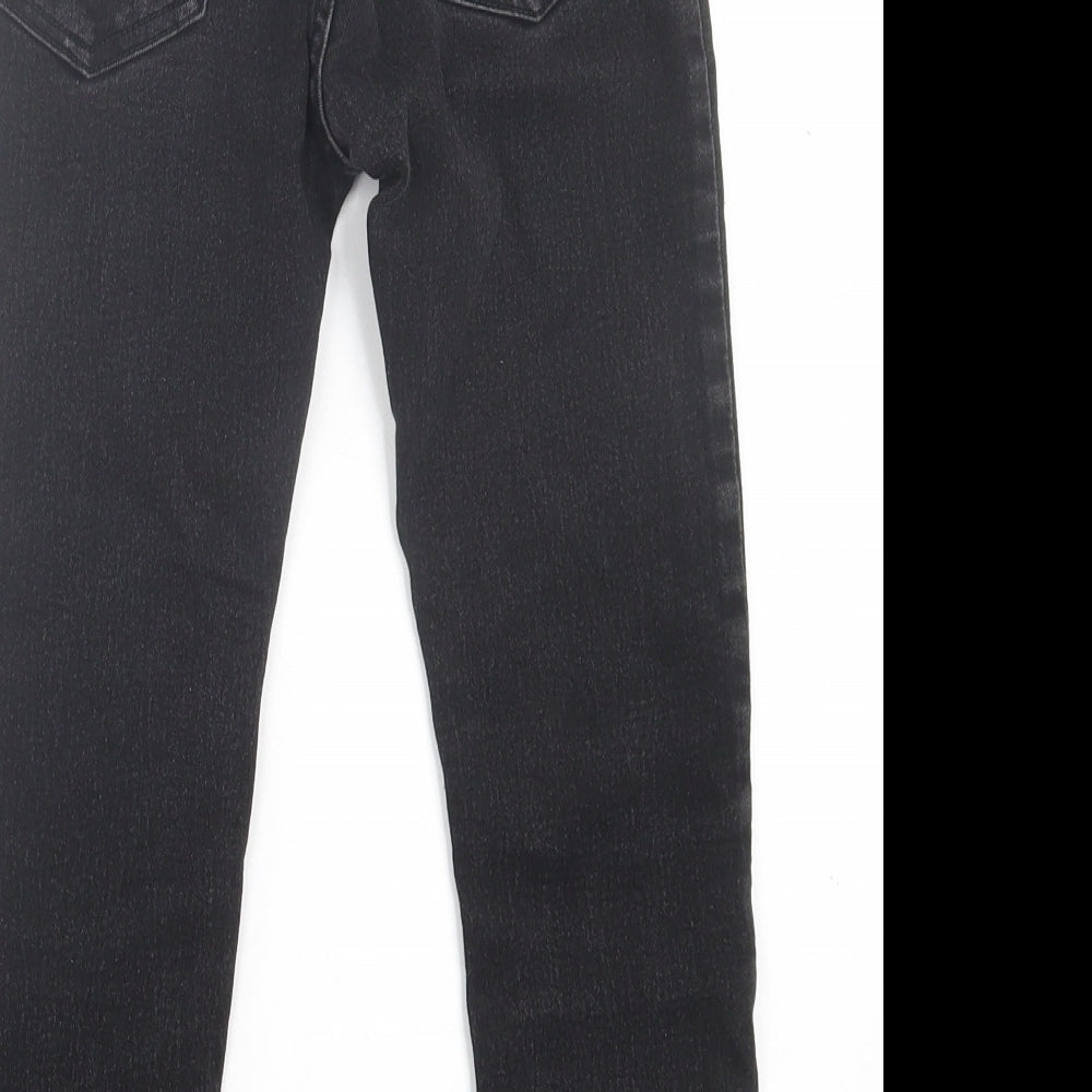 H&M Boys Black  Cotton Skinny Jeans Size 6-7 Years  Regular Button