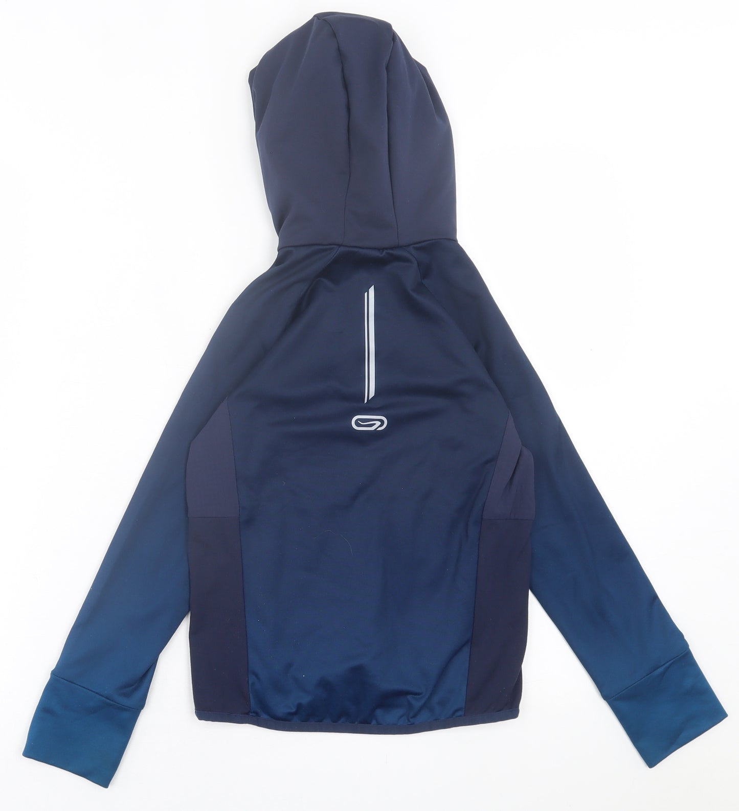 Kalenji Boys Blue  Polyester Pullover Hoodie Size 7-8 Years  Zip