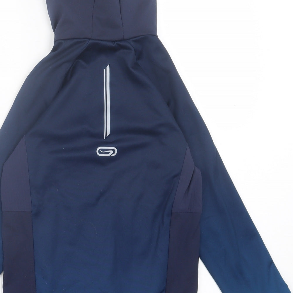 Kalenji Boys Blue  Polyester Pullover Hoodie Size 7-8 Years  Zip