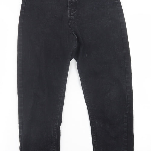 SheIn Womens Black  Cotton Straight Jeans Size L L26 in Regular Button