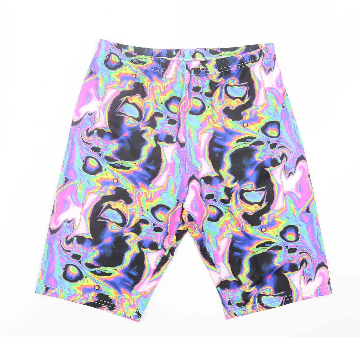 SheIn Womens Multicoloured  Polyester Biker Shorts Size L L10 in Regular Pull On