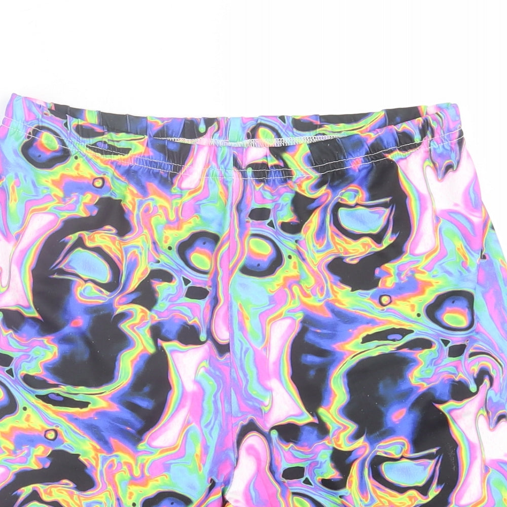 SheIn Womens Multicoloured  Polyester Biker Shorts Size L L10 in Regular Pull On