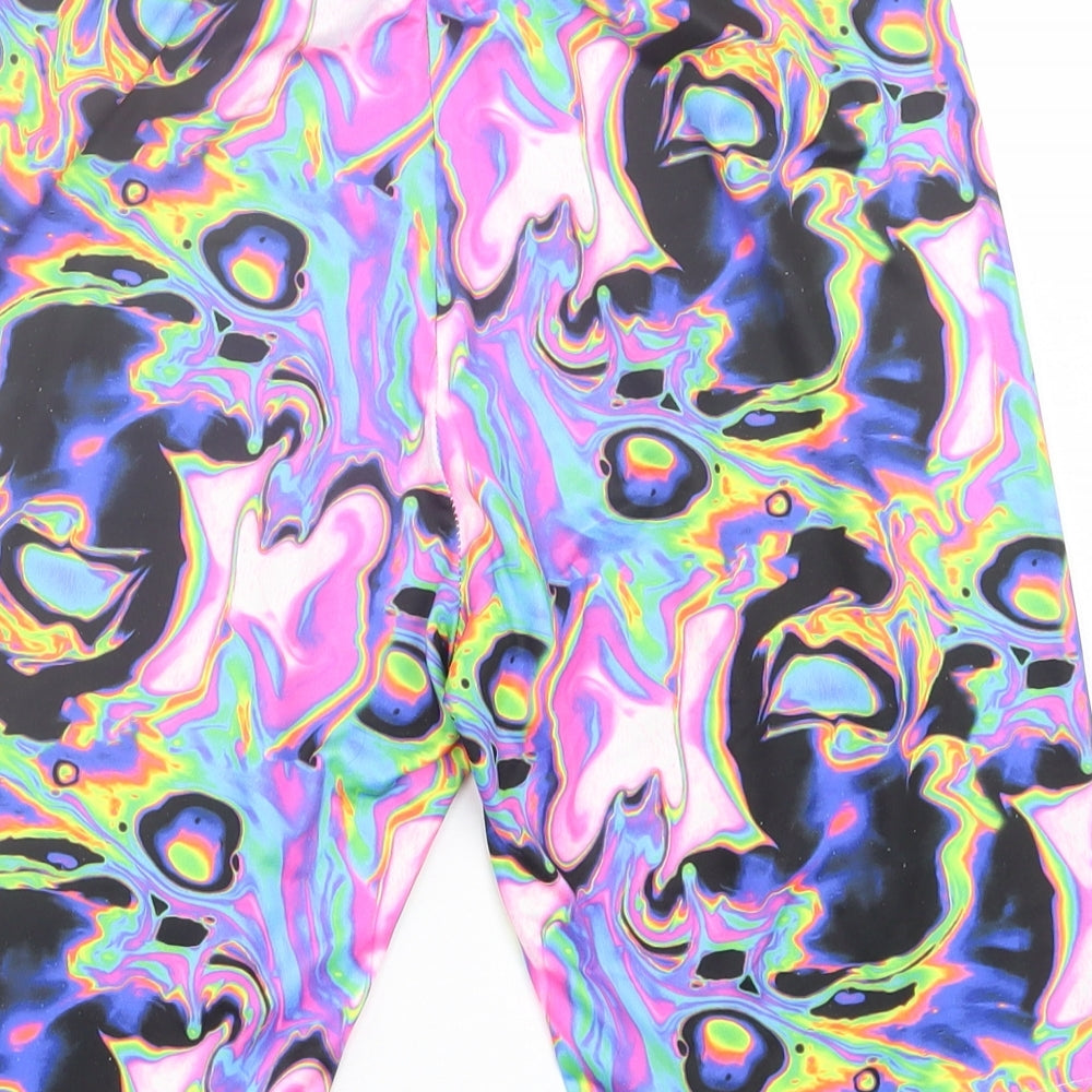 SheIn Womens Multicoloured  Polyester Biker Shorts Size L L10 in Regular Pull On