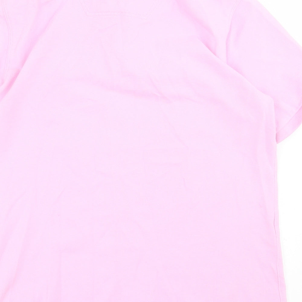 Joules Mens Pink  Cotton  Polo Size S Collared Button