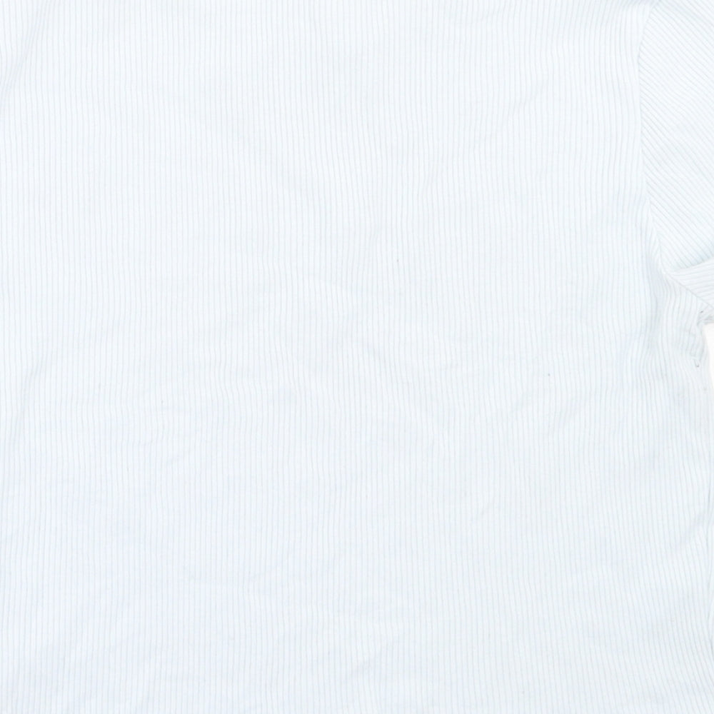 H&M Womens Blue  Cotton Basic T-Shirt Size L Crew Neck