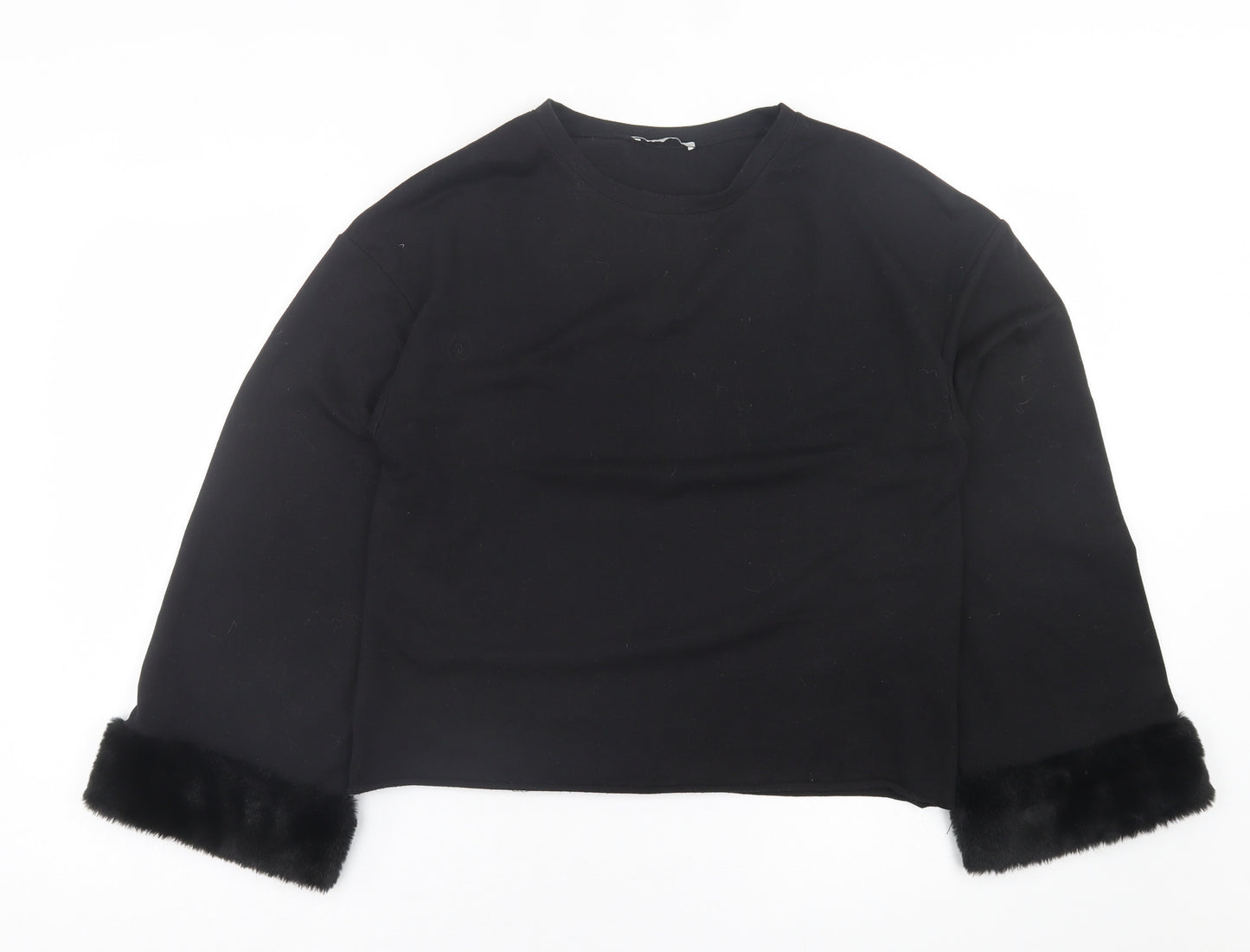 Zara Womens Black  Polyester Pullover Sweatshirt Size S  Pullover