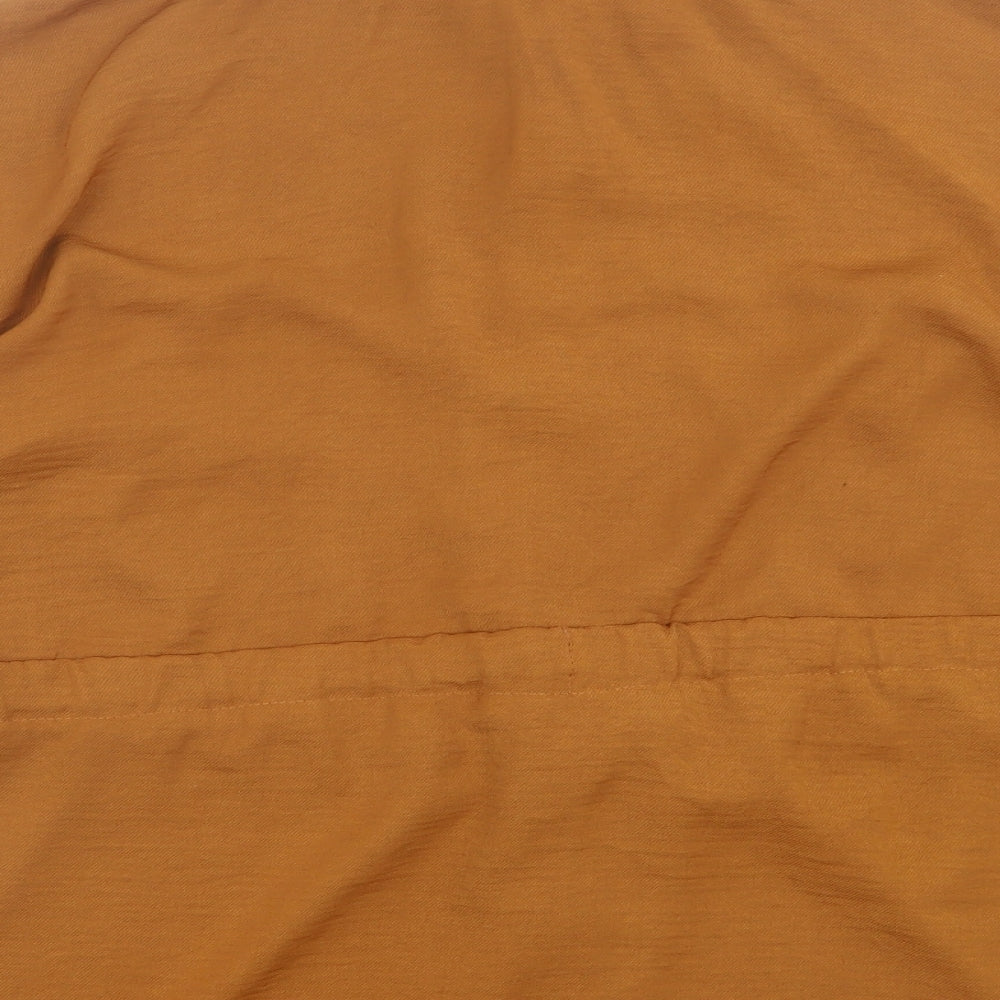 Primark Womens Brown  Polyester Basic Button-Up Size 18 Collared