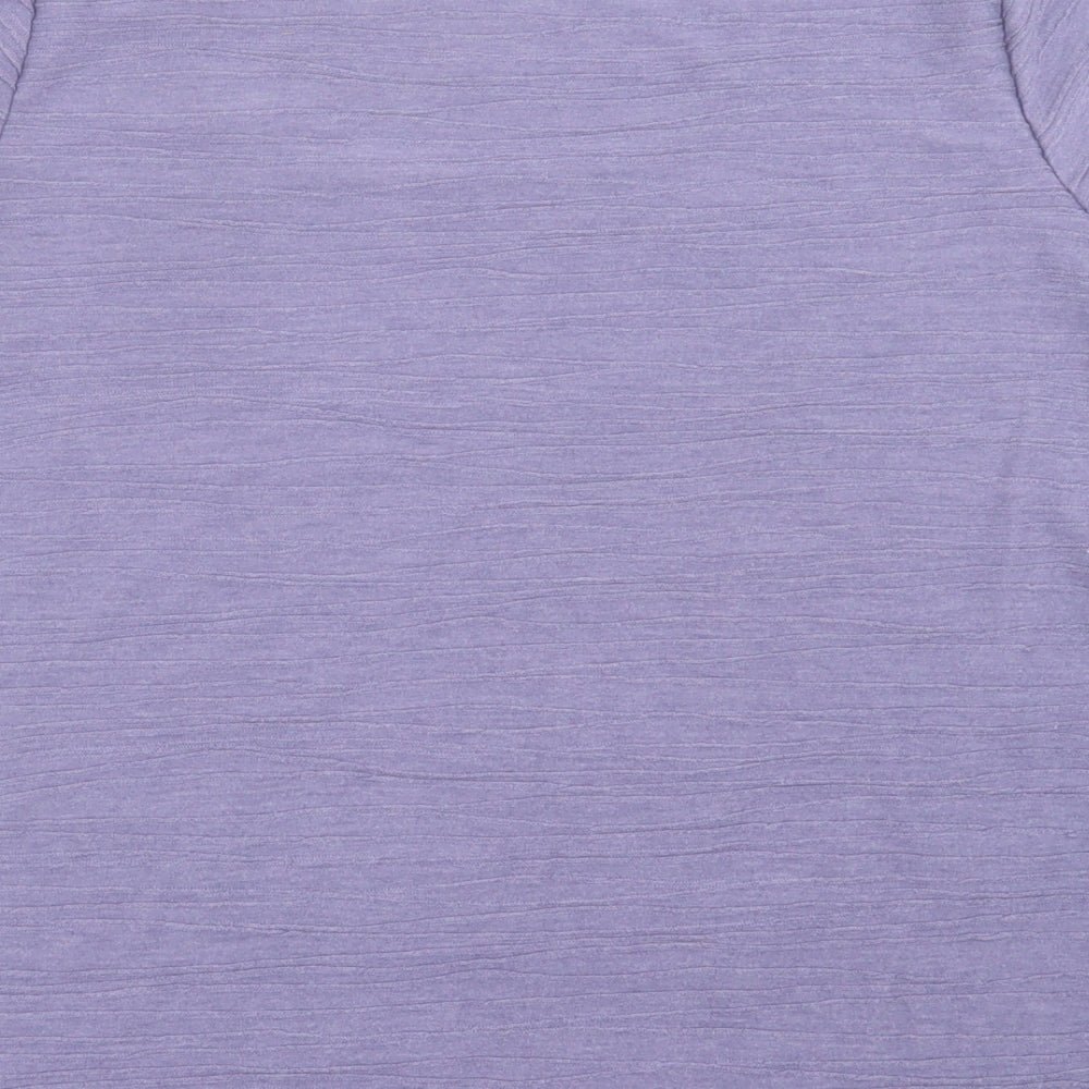 Per Una Womens Purple  Viscose Basic T-Shirt Size 16 Crew Neck