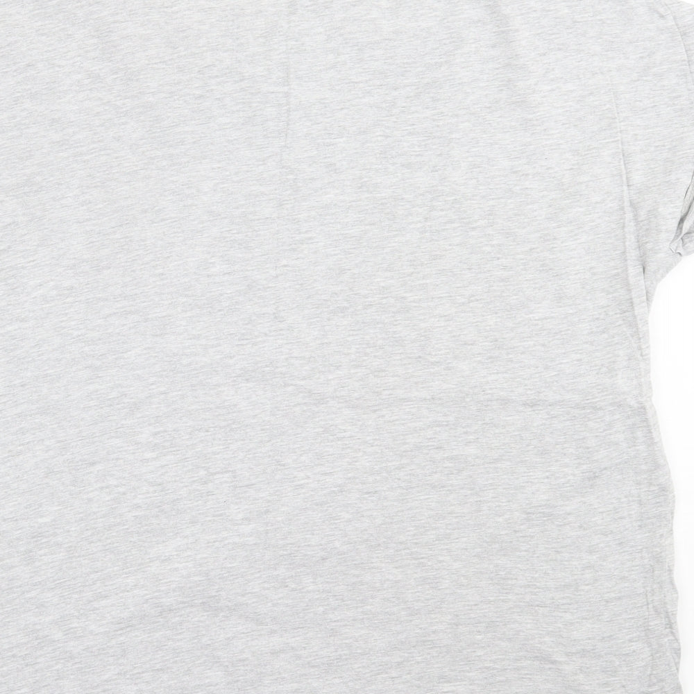 f*f Womens Grey  Cotton Basic T-Shirt Size 16 Crew Neck