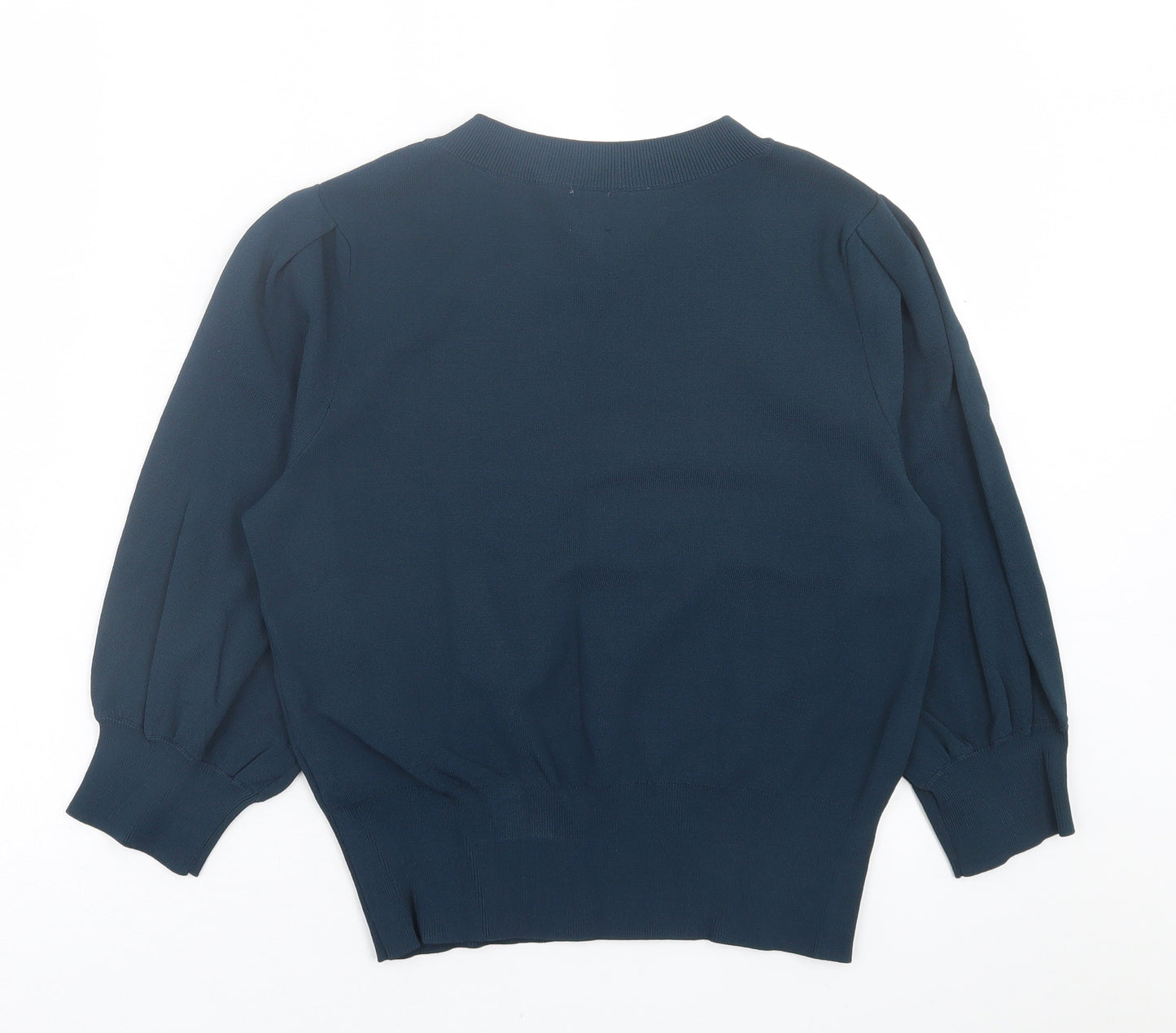 H&M Womens Green Crew Neck  Viscose Pullover Jumper Size M