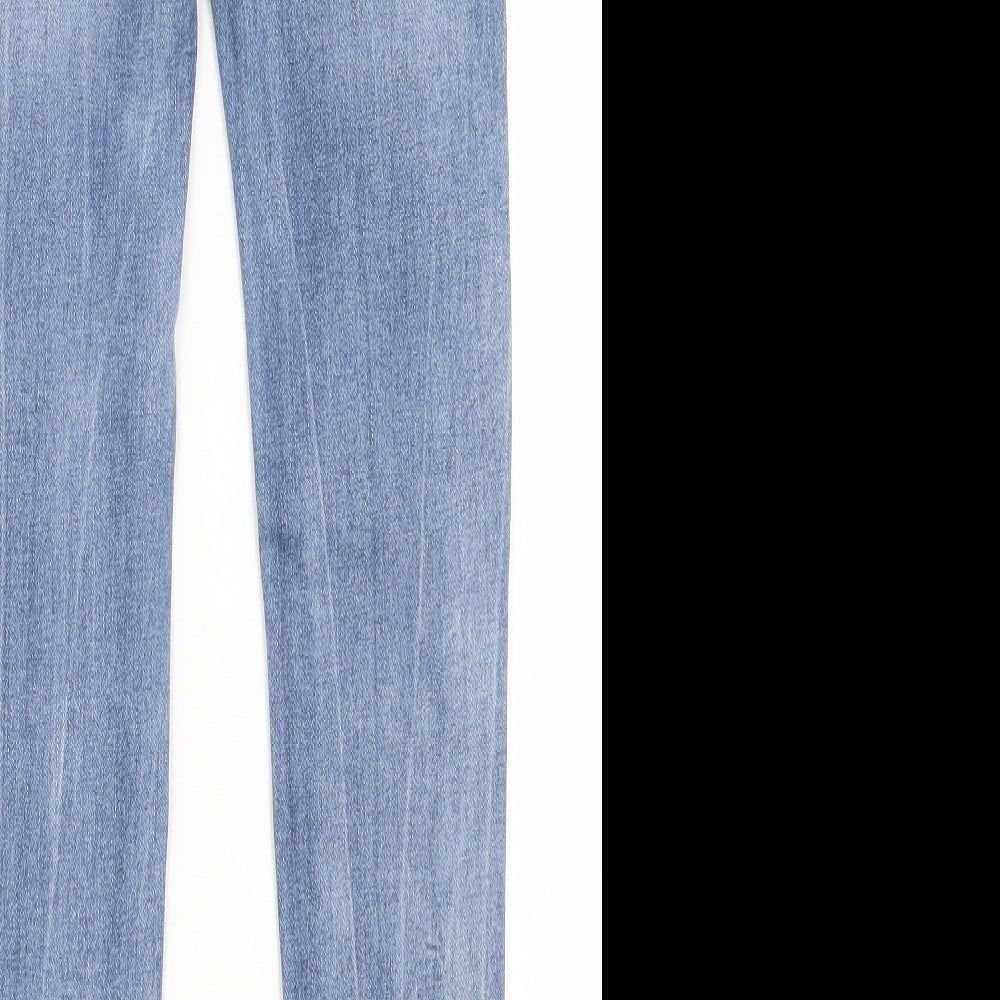 Stradivarius Womens Blue  Cotton Skinny Jeans Size 6 L27 in Regular Button