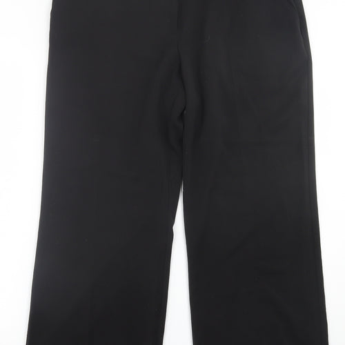 BHS Womens Black  Polyester Trousers  Size 16 L27 in Regular Hook & Eye