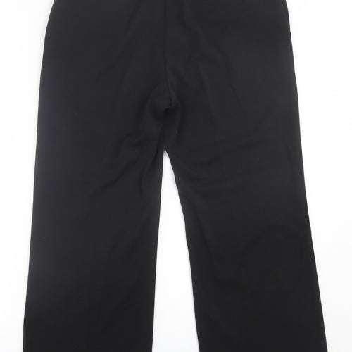 BHS Womens Black  Polyester Trousers  Size 16 L27 in Regular Hook & Eye