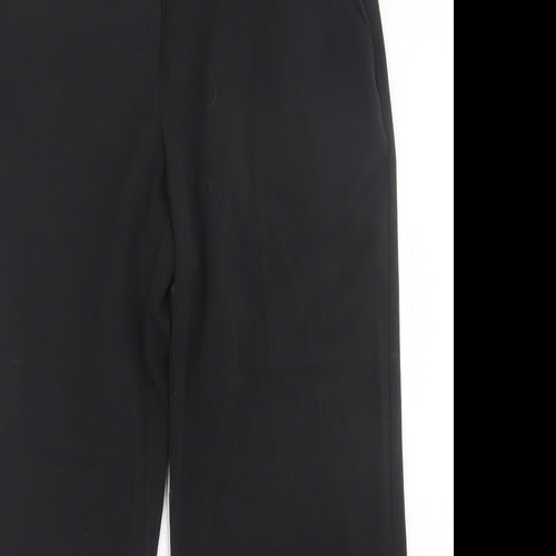 BHS Womens Black  Polyester Trousers  Size 16 L27 in Regular Hook & Eye