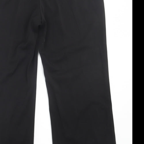 BHS Womens Black  Polyester Trousers  Size 16 L27 in Regular Hook & Eye
