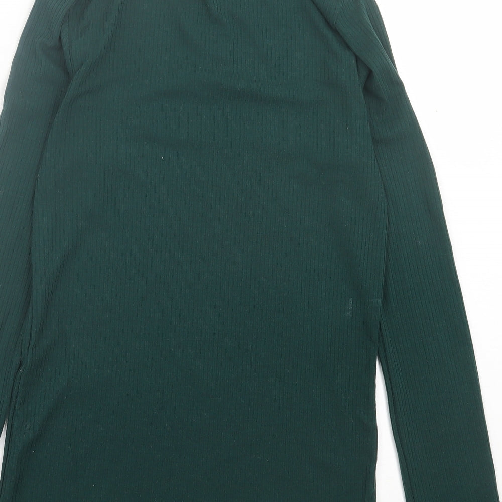 New Look Womens Green  Polyester Pullover Sweatshirt Size 14  Zip