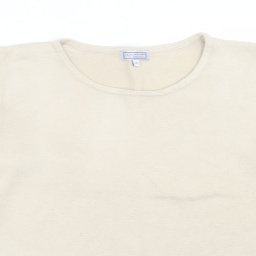 Debenhams Womens Beige Crew Neck  Acrylic Pullover Jumper Size 16