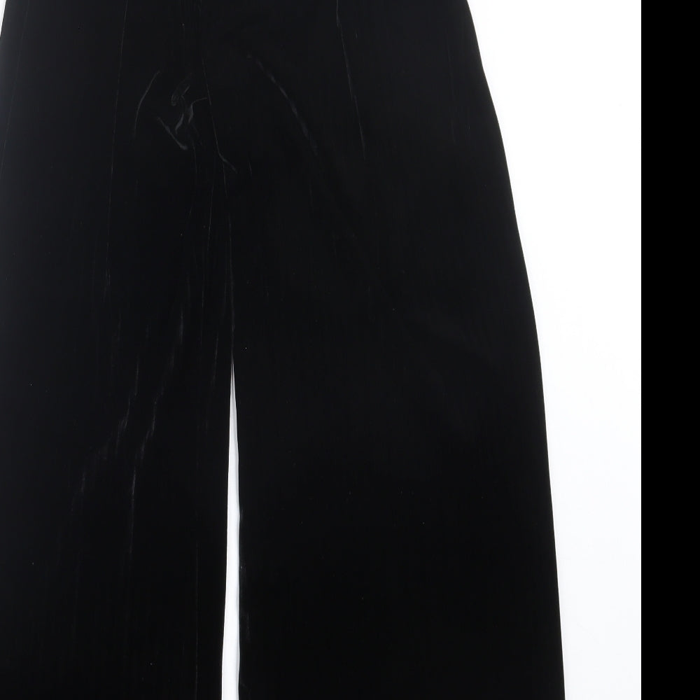 Preworn Womens Black  Polyester Trousers  Size 28 in L30 in Regular Tie