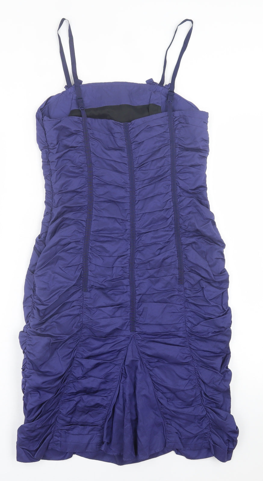 Whistles Womens Purple  Cotton A-Line  Size 10  Square Neck Zip