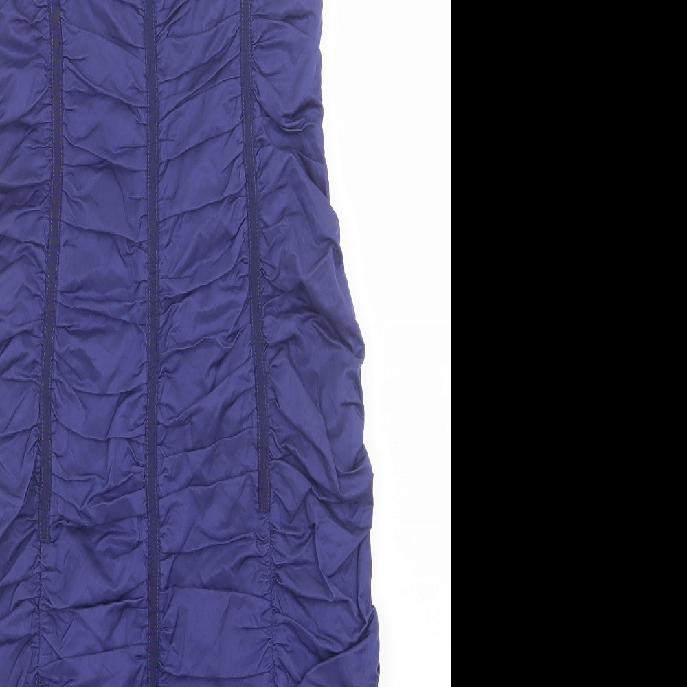 Whistles Womens Purple  Cotton A-Line  Size 10  Square Neck Zip