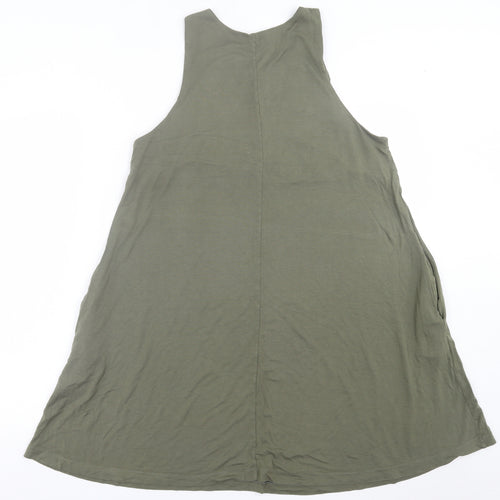 H&M Womens Green  Viscose A-Line  Size S  Crew Neck Pullover