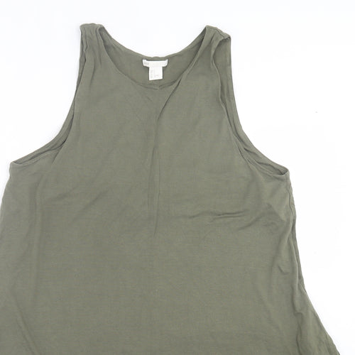 H&M Womens Green  Viscose A-Line  Size S  Crew Neck Pullover