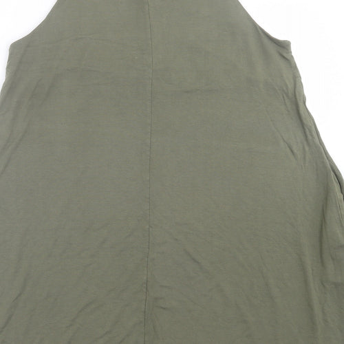 H&M Womens Green  Viscose A-Line  Size S  Crew Neck Pullover