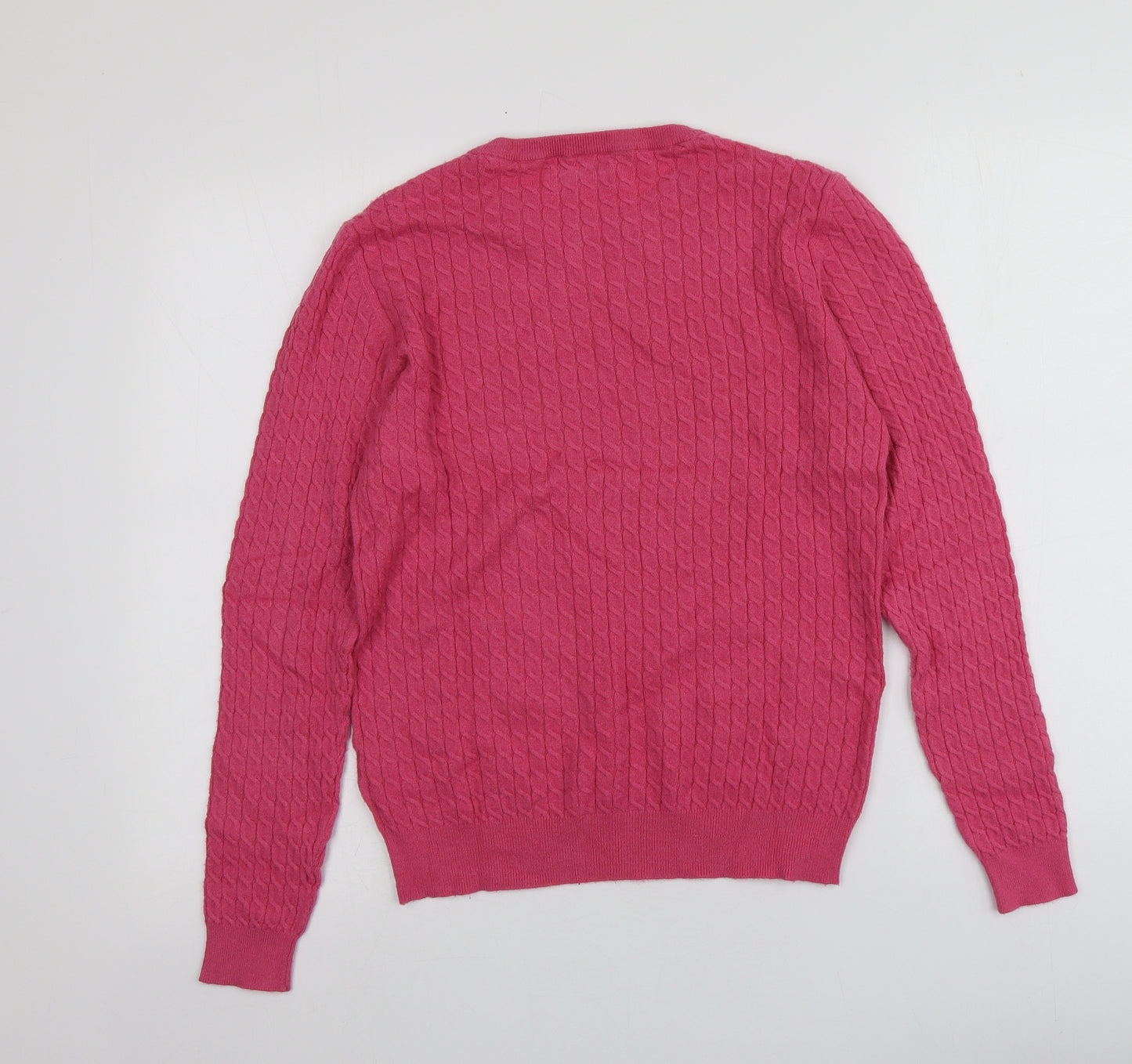 Papaya Womens Pink Round Neck  Viscose Pullover Jumper Size 16