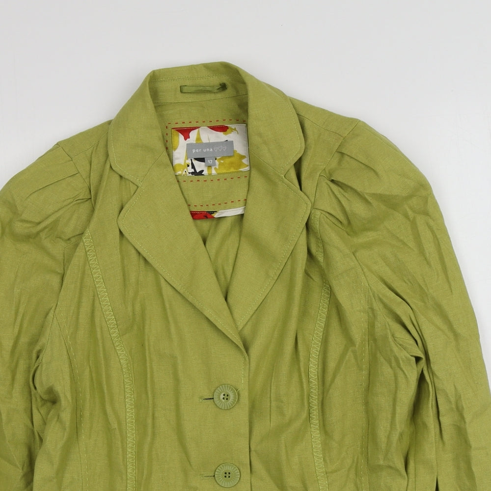 Per Una Womens Green   Jacket  Size 12