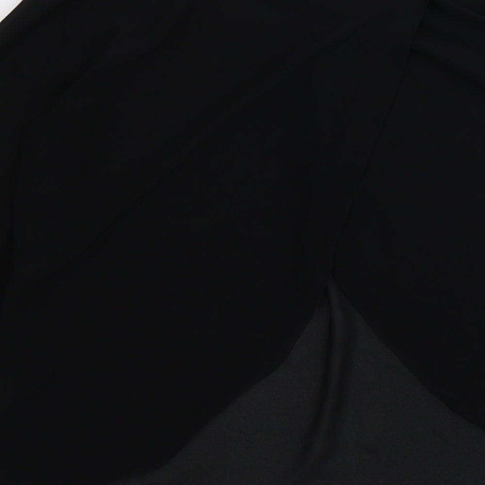 F&F Womens Black  Polyester Basic Blouse Size 10 Round Neck