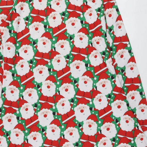Alt Womens Multicoloured Geometric Polyester Trapeze & Swing  Size M  Round Neck  - Santa Dress
