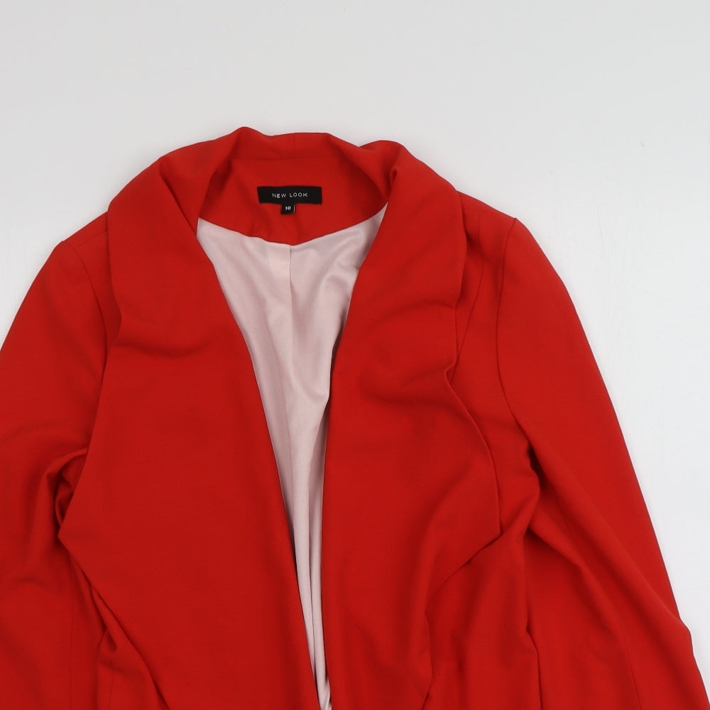 New Look Womens Red   Jacket Blazer Size 10