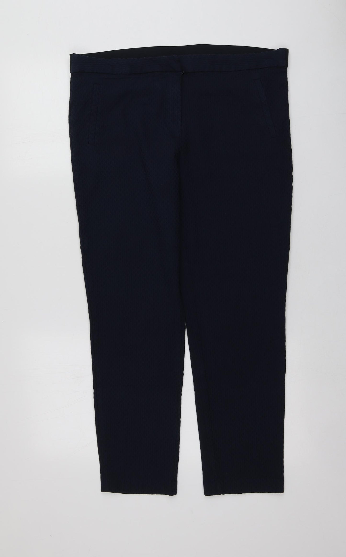Dunnes Stores Womens Blue  Viscose Chino Trousers Size 18 L25.5 in Regular