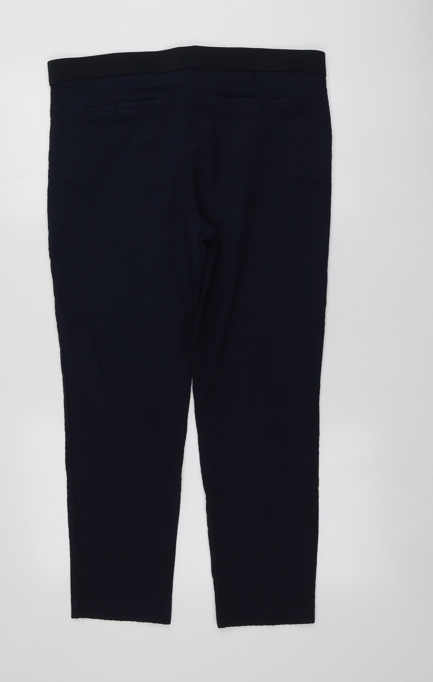 Dunnes Stores Womens Blue  Viscose Chino Trousers Size 18 L25.5 in Regular