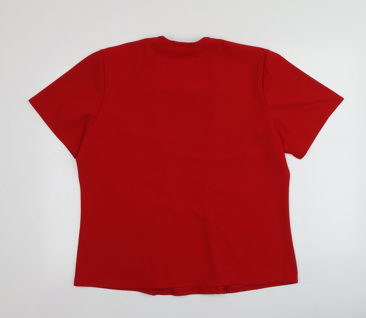 Gerard Womens Red  Polyester Basic T-Shirt Size 20 Round Neck