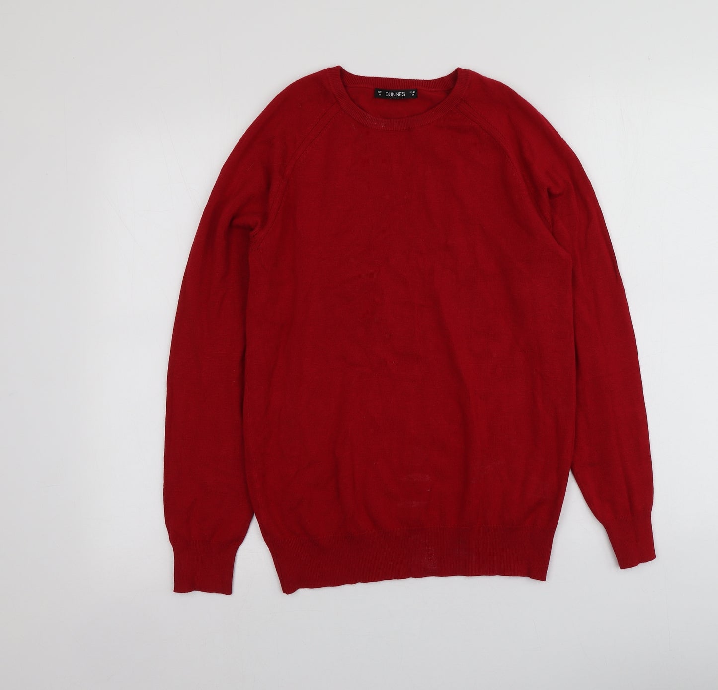 Dunnes Stores Womens Red Round Neck  Viscose Pullover Jumper Size M