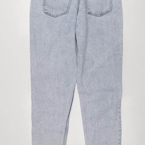 Primark Womens Blue  Cotton Boyfriend Jeans Size 14 L29.5 in Regular